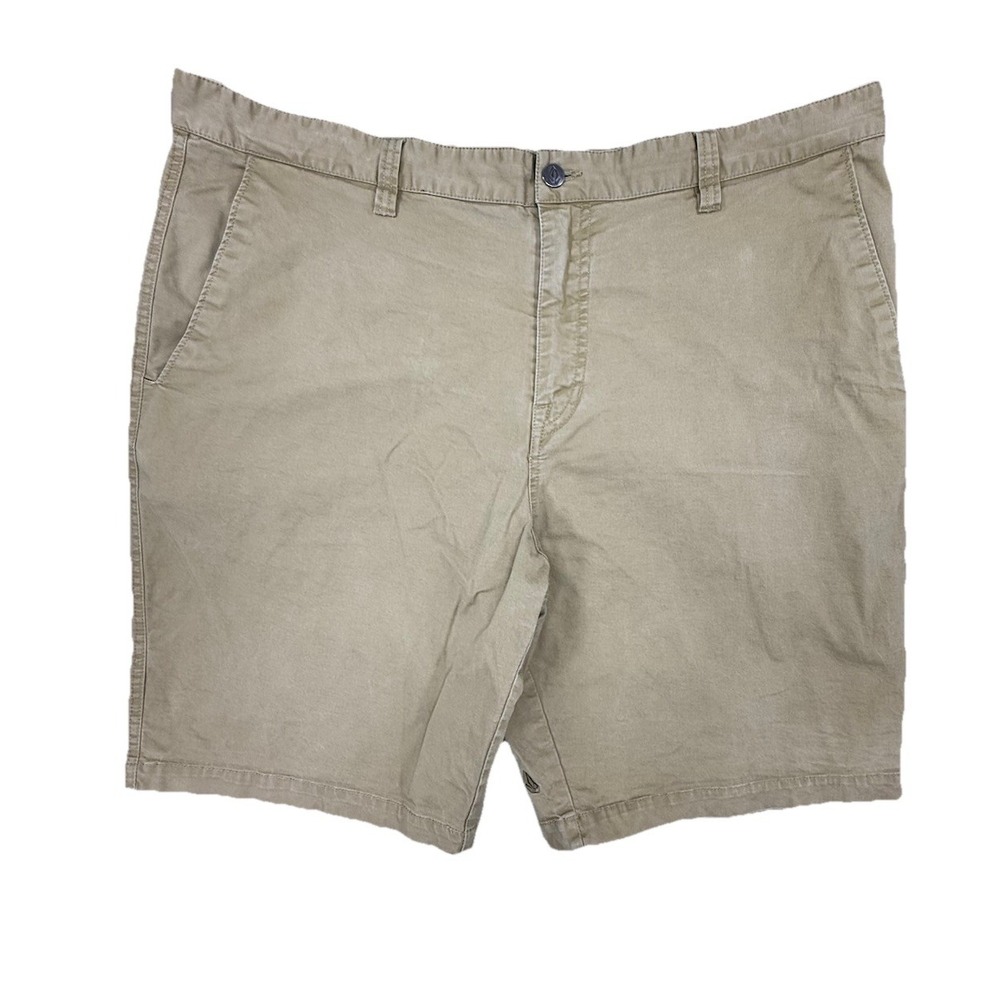 Volcom Shorts Mens 40 Khaki Brown Stretch Pockets Skater Streetwear Surf